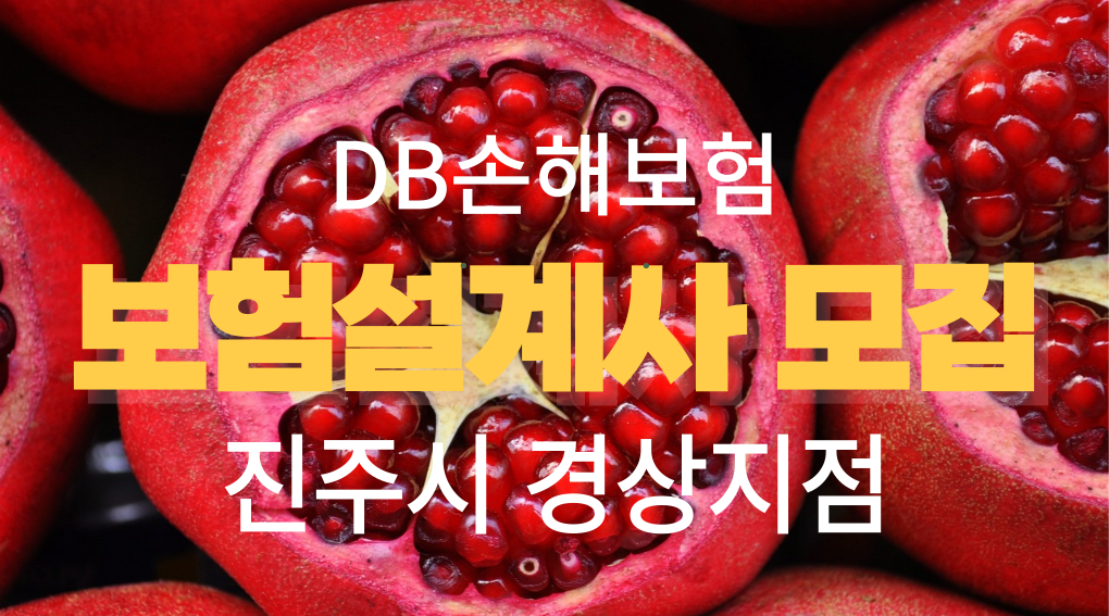 DB손해보험 경남 진주시 경상지점에서 보험설계사로 새로운 미래를 시작하세요